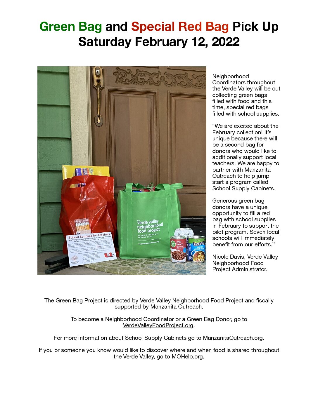 Verde Valley Neighborhood Food Project (The Green Bag Project)